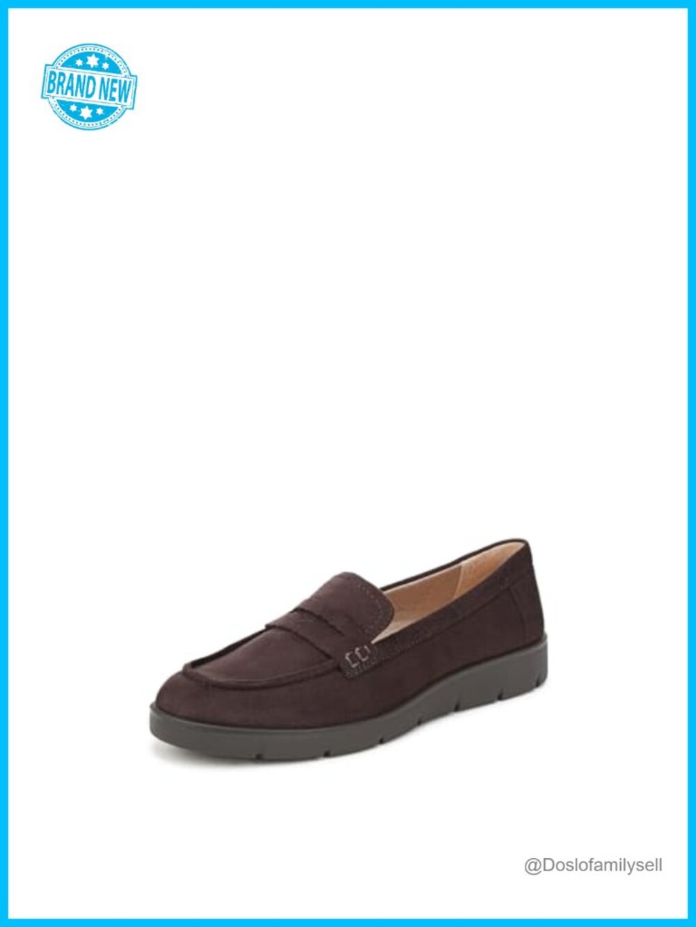 Women's Slip-On Loafers with Faux Leather Microsuede and Penny Strap